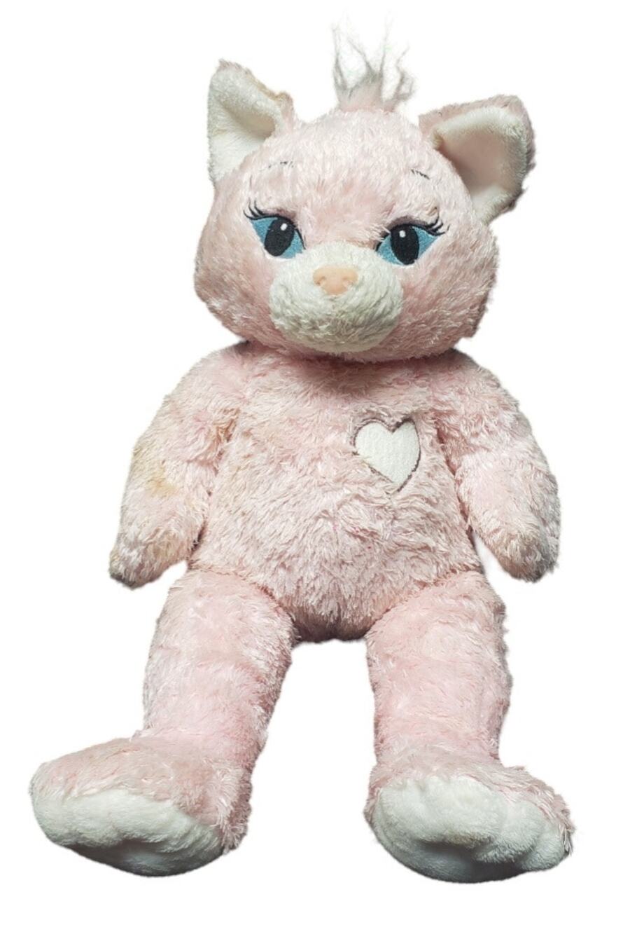 Build A Bear Pink Sassy Disney Aristocats Marie Heart Kitty Plush Stuffed Animal